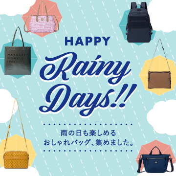 雨の日も楽しめるおしゃれバッグ特集