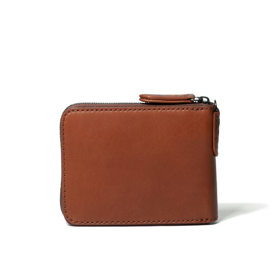 NOMADOI アラバマ ラウンドファスナー 二つ折り札入れ ブラウン