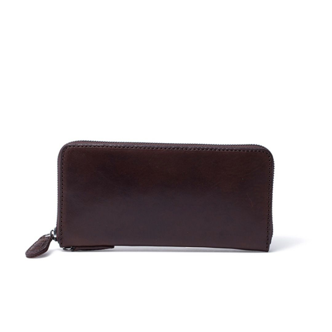 NOMADOI アラバマ ラウンドファスナー長財布 シングル チョコ