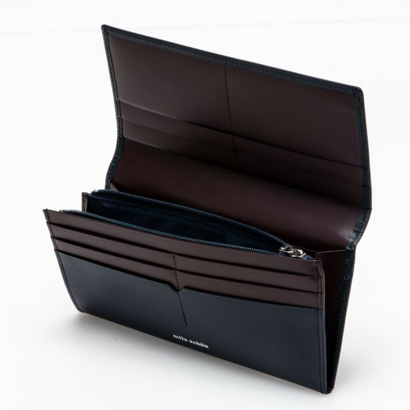 mila schon falterona(ファルテローナ) 長財布 ネイビー