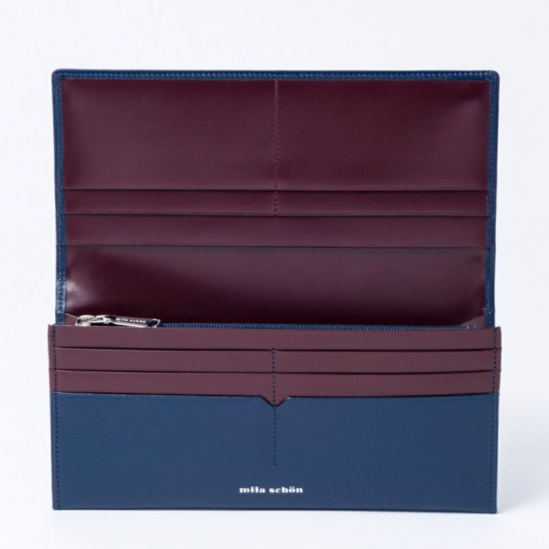 mila schon falterona(ファルテローナ) 長財布 ネイビー