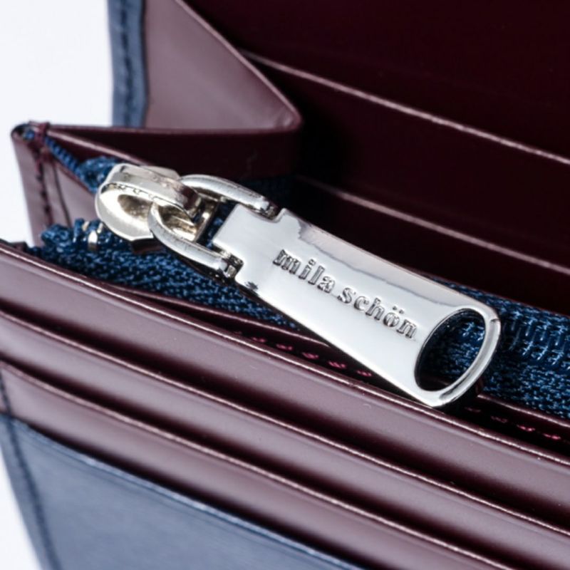 mila schon falterona(ファルテローナ) 長財布 ネイビー