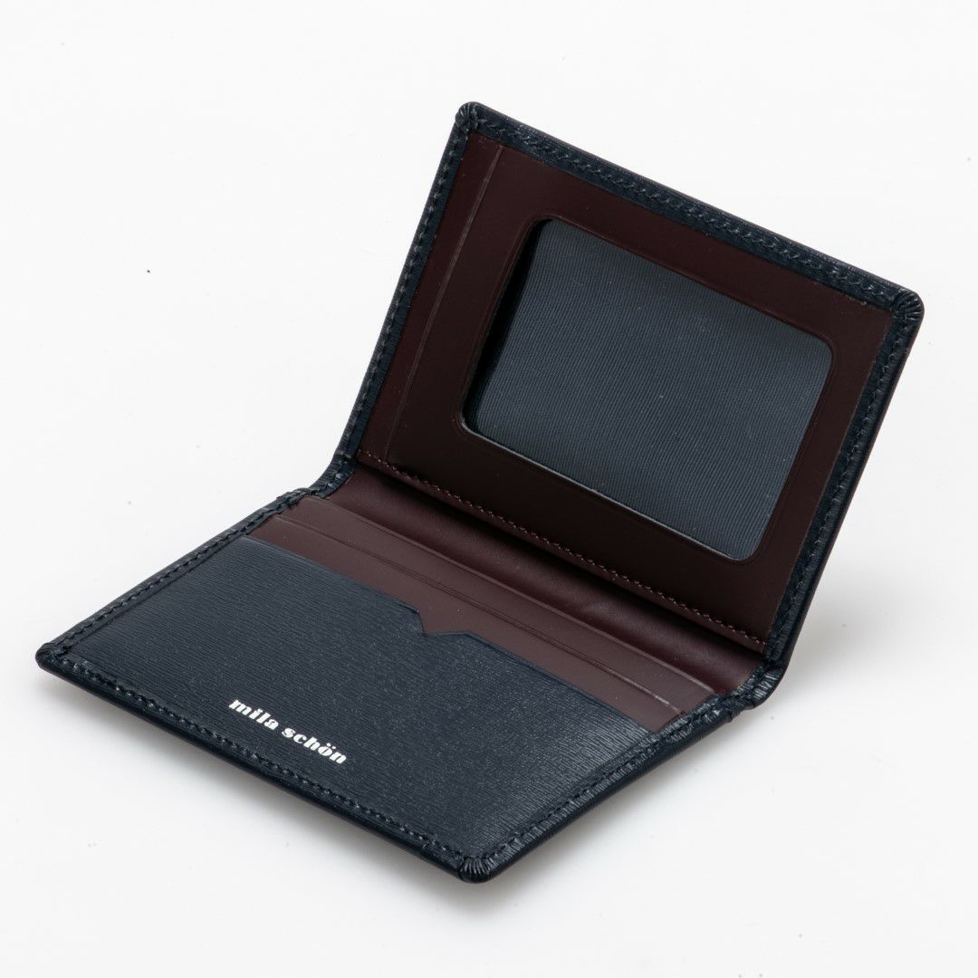 mila schon falterona(ファルテローナ) パスケース ネイビー