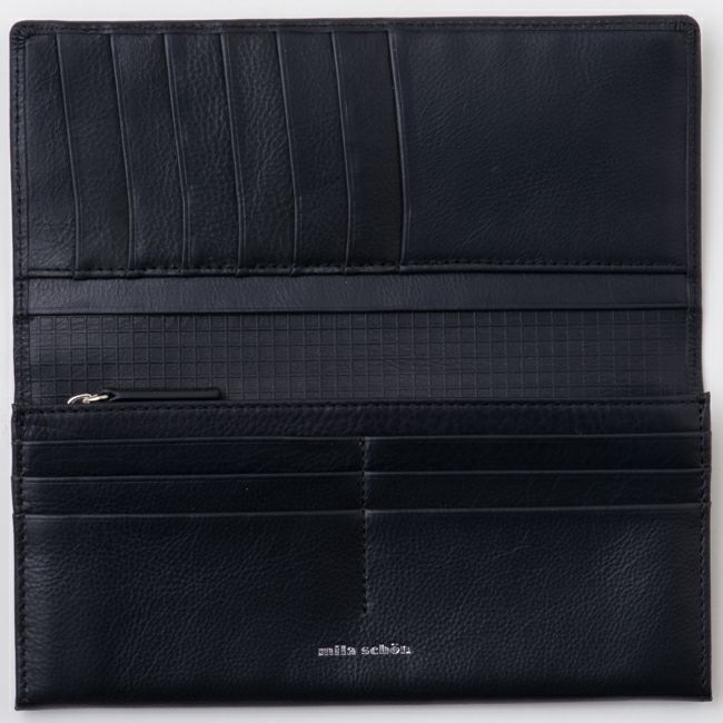 mila schon CALF LEATHER 長財布 ブラック