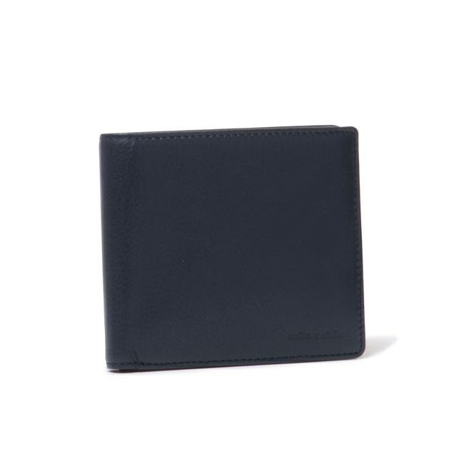 mila schon CALF LEATHER カード付き二つ折り財布 ネイビー