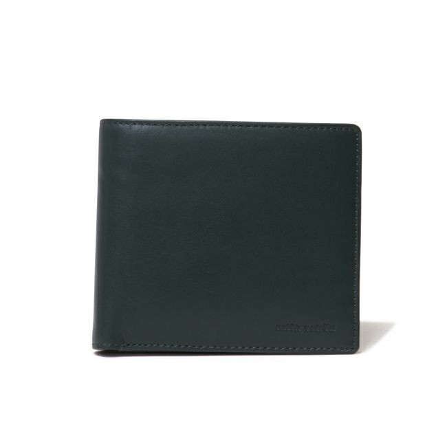 mila schon CALF LEATHER 小銭入付き二つ折り財布 グリーン
