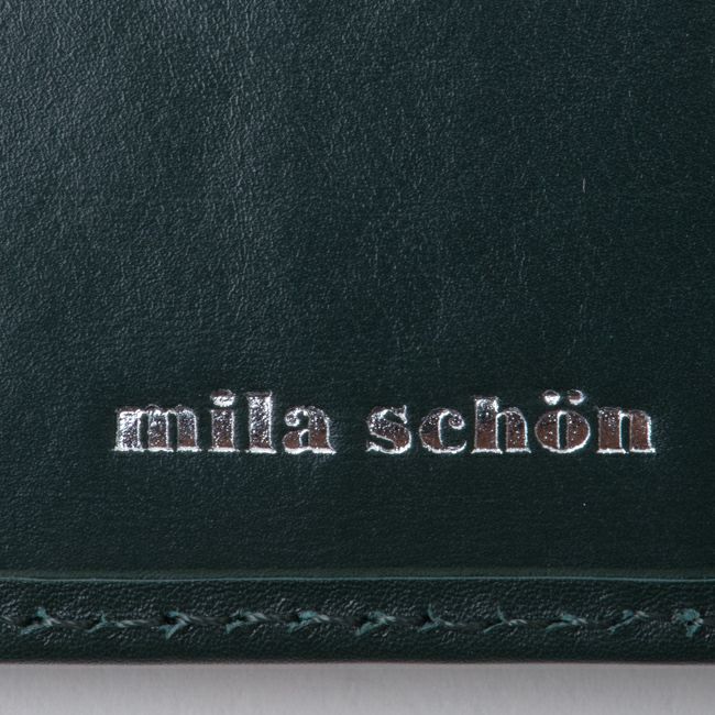 mila schon CALF LEATHER 小銭入付き二つ折り財布