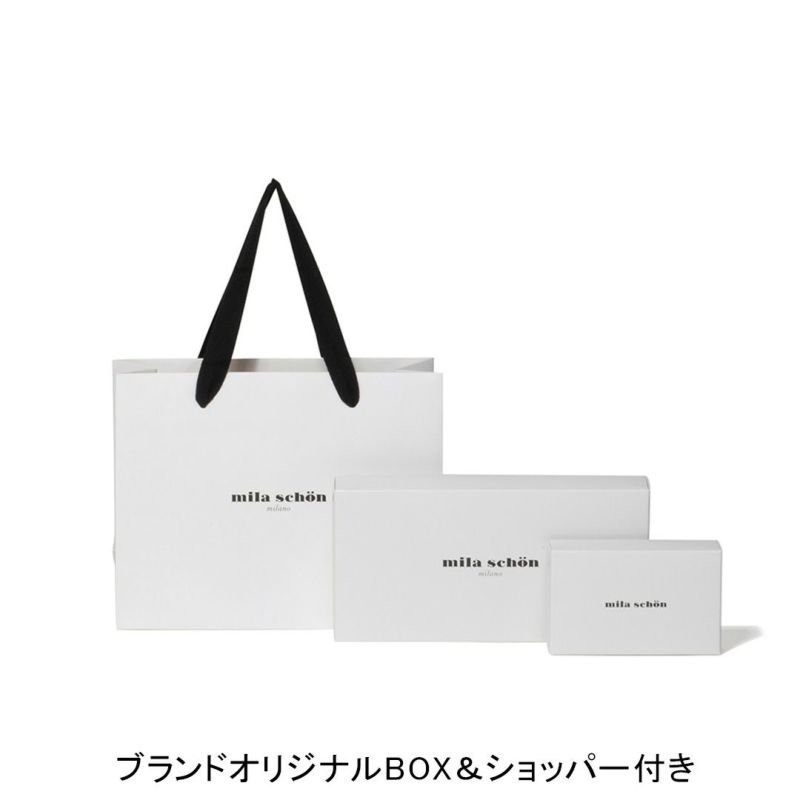 mila schon CALF LEATHER 中ベラ付二つ折り財布