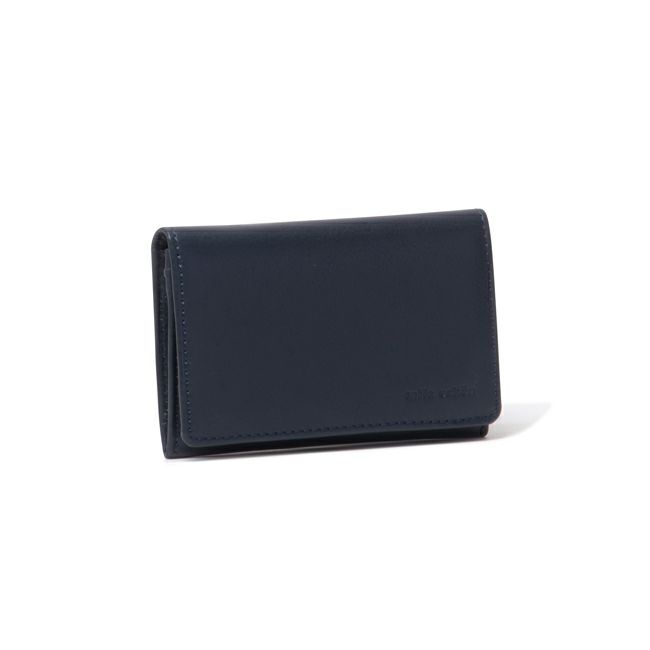 mila schon CALF LEATHER 名刺入れネイビー