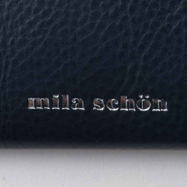 mila schon CALF LEATHER 名刺入れネイビー