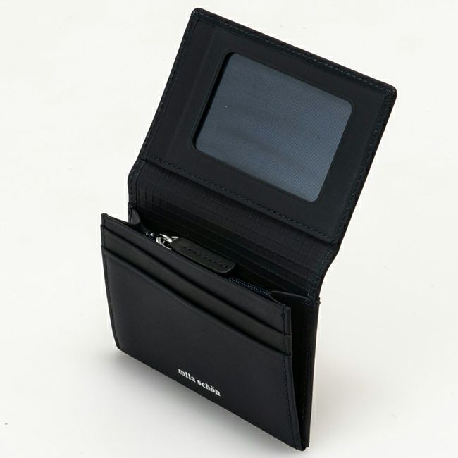 mila schon CALF LEATHER パスケース ネイビー