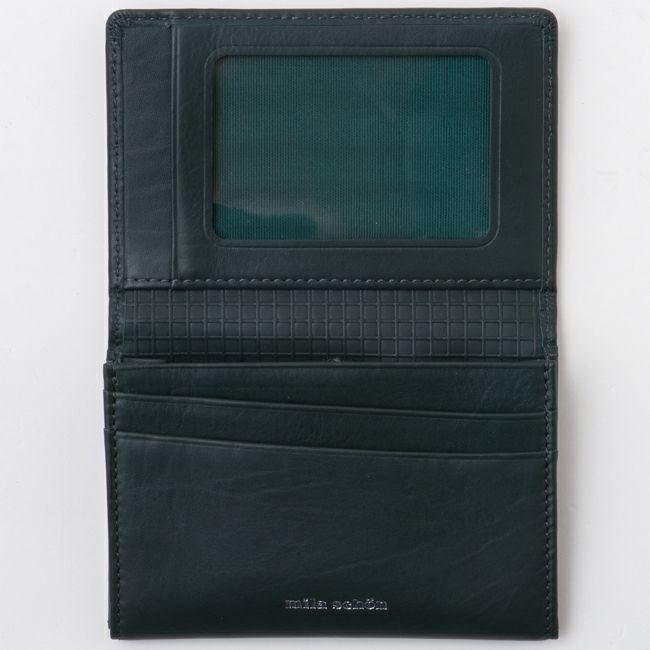 mila schon CALF LEATHER パスケース グリーン