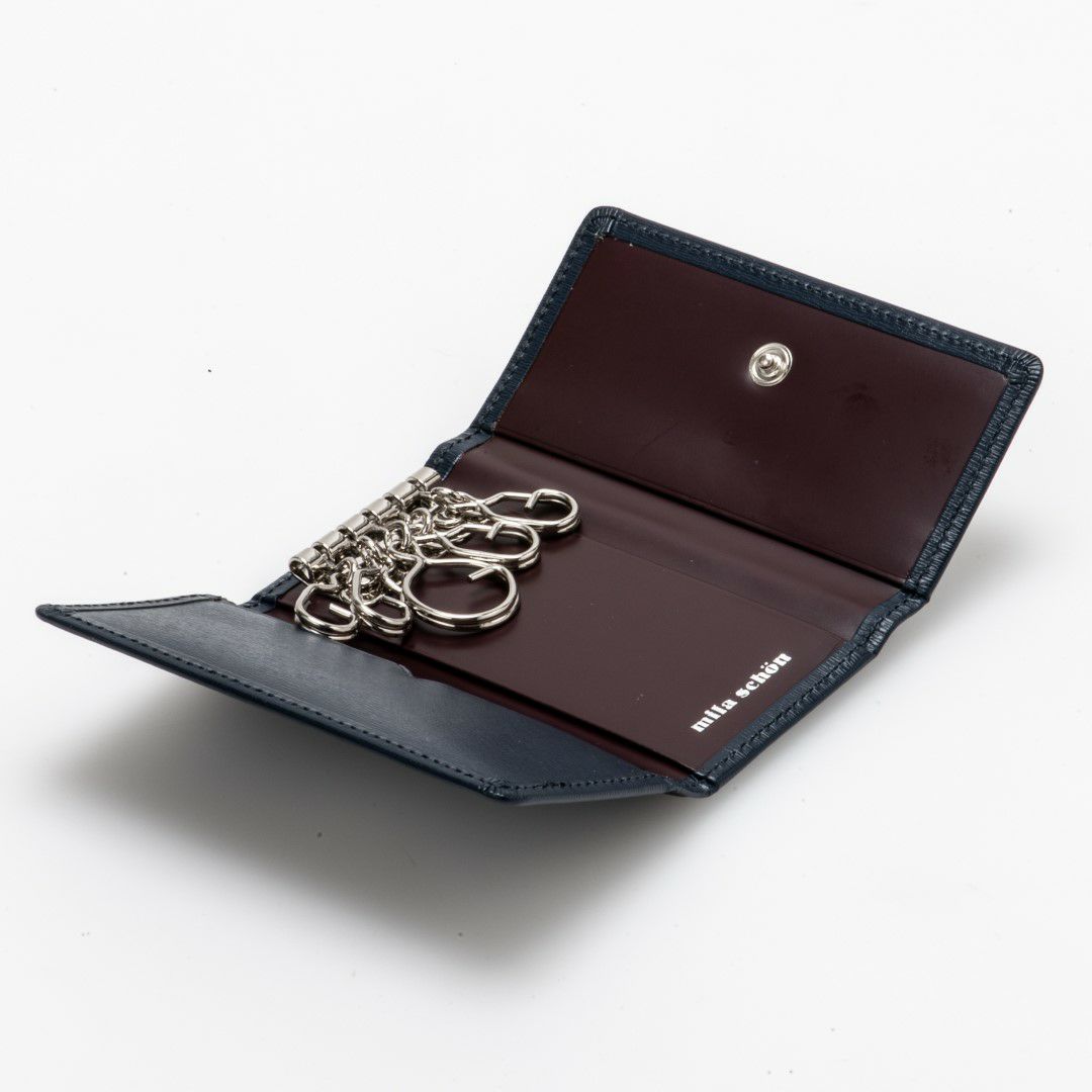 mila schon falterona(ファルテローナ) キーケース ネイビー