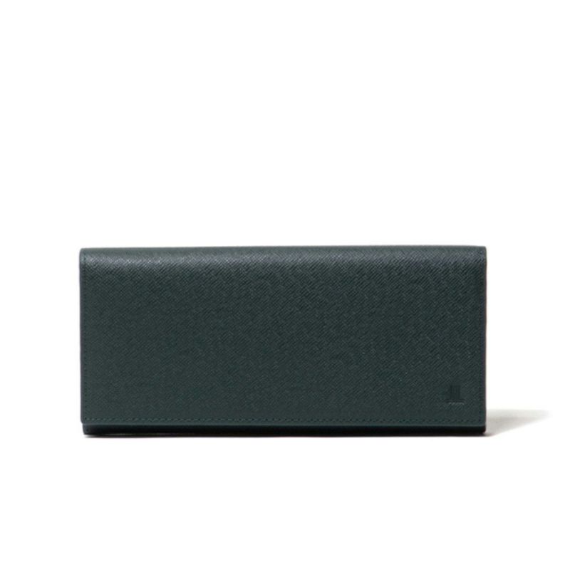 LANVIN COLLECTION couleur du vin かぶせ型長財布 グリーン