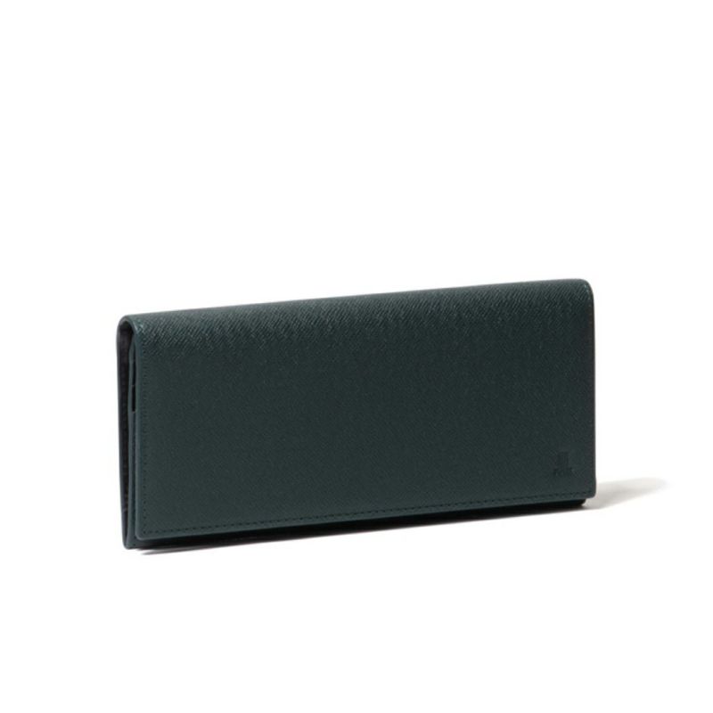 LANVIN COLLECTION couleur du vin かぶせ型長財布 グリーン