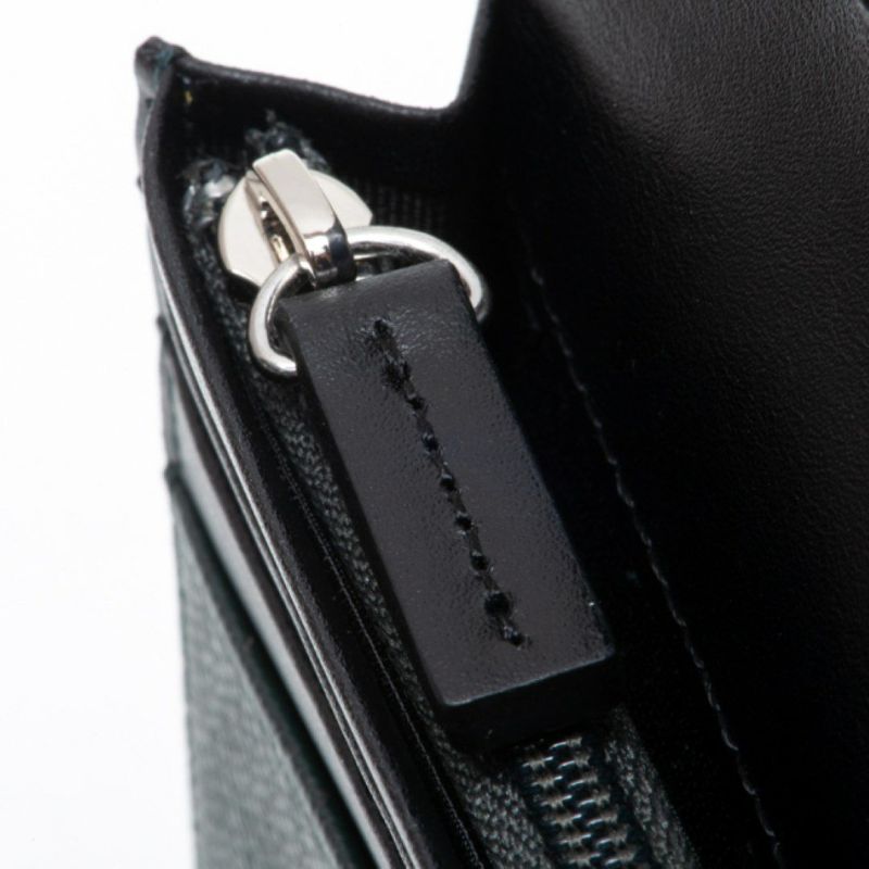 LANVIN COLLECTION couleur du vin かぶせ型長財布 グリーン