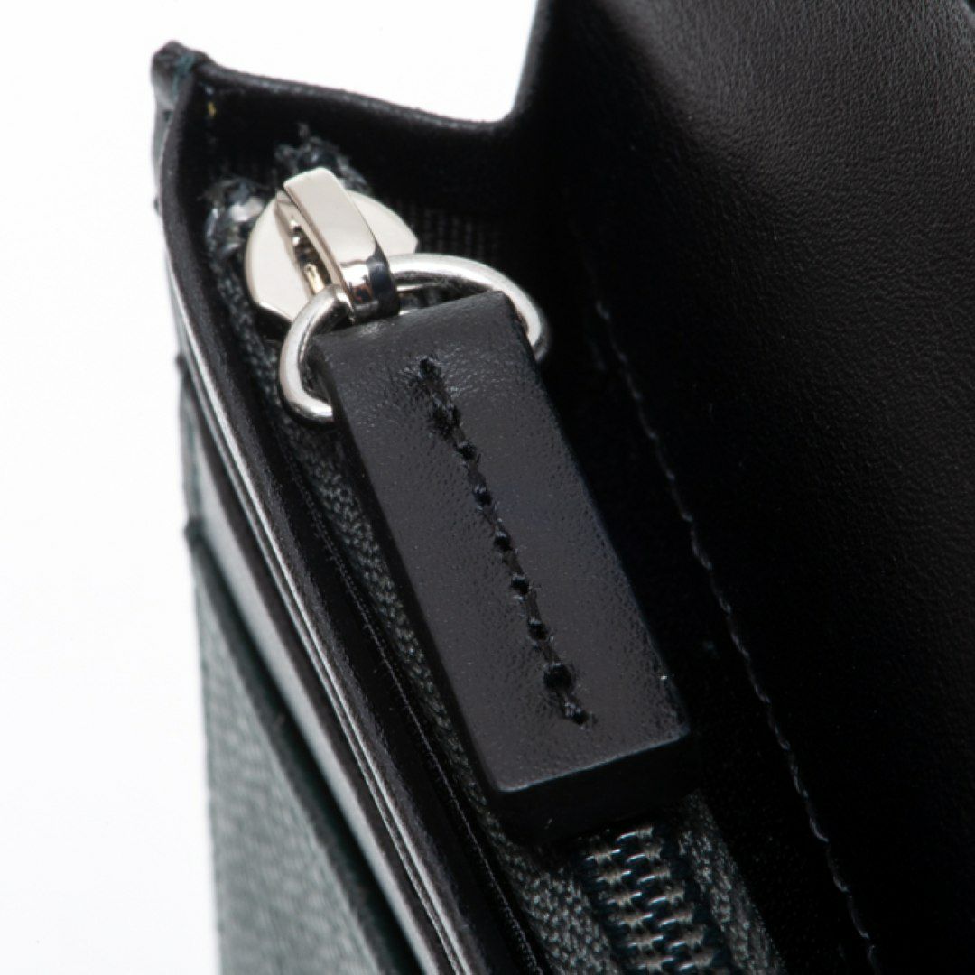 LANVIN COLLECTION couleur du vin かぶせ型長財布 グリーン