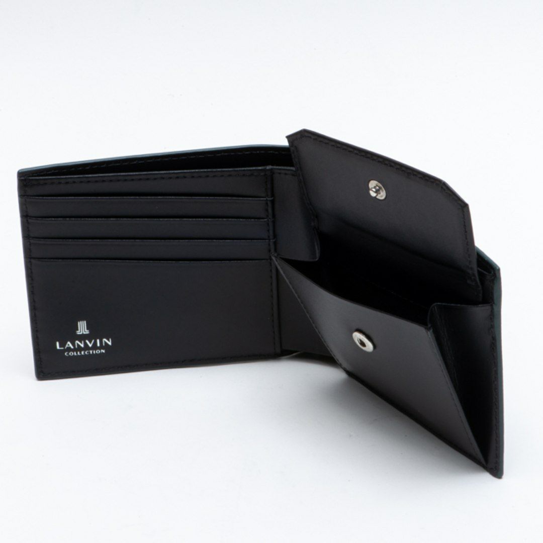 LANVIN COLLECTION couleur du vin 小銭入れ付き二つ折り財布 グリーン