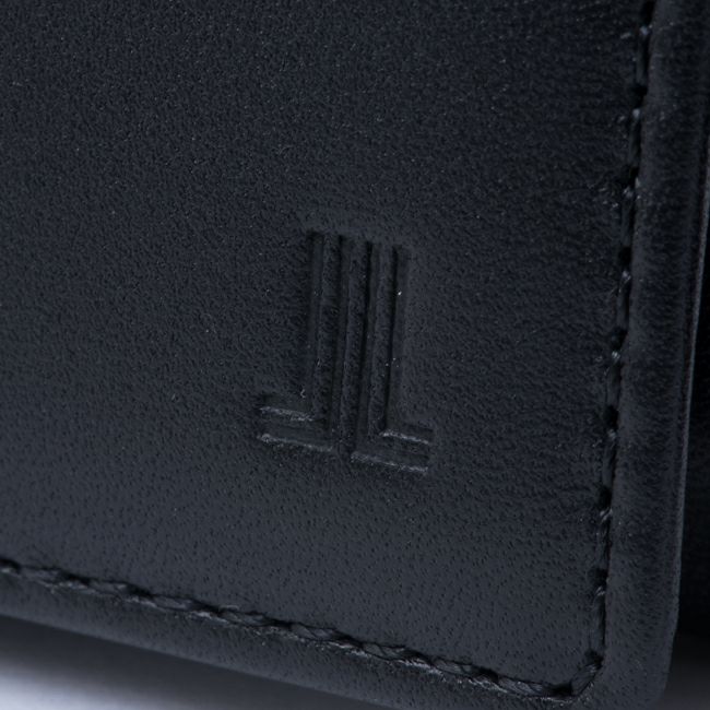 LANVIN COLLECTION EMBOSS COMBINATION かぶせ型長財布 ブラック