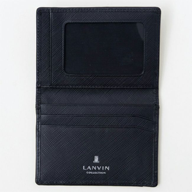 LANVIN COLLECTION EMBOSS COMBINATION パスケース ブラック