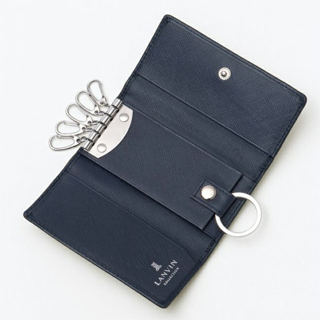 LANVIN COLLECTION EMBOSS COMBINATION キーケース ネイビー