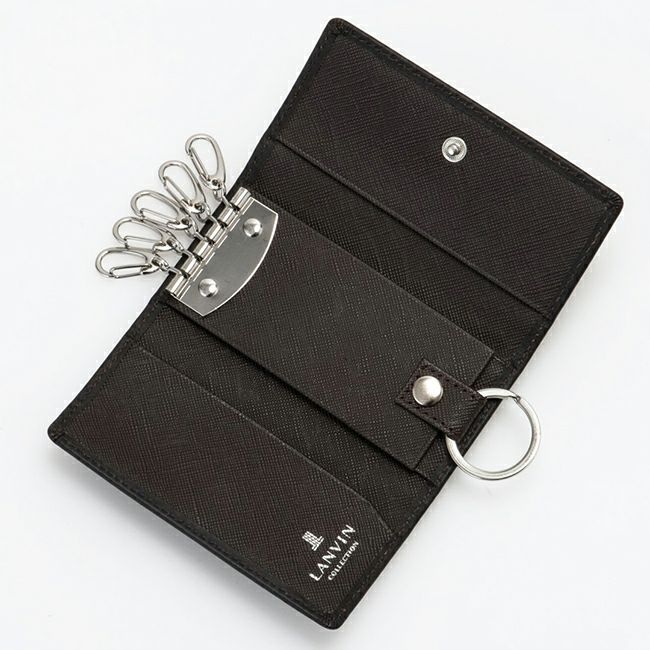 LANVIN COLLECTION EMBOSS COMBINATION キーケース チョコ
