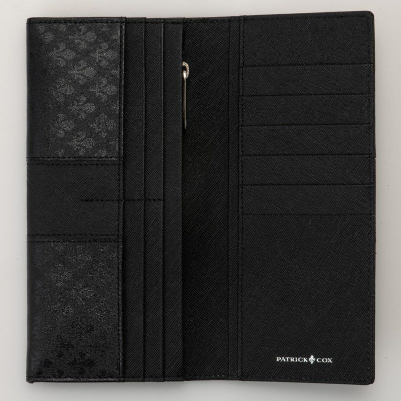 PATRICK COX ニューキングス かぶせ型長財布 ブラック