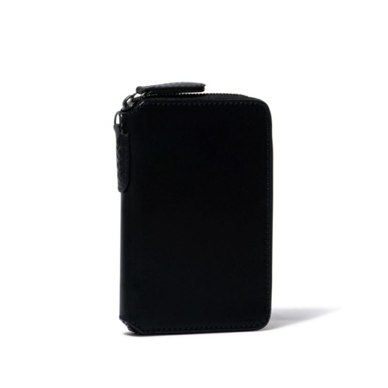 NOMADOI アラバマ ミドルラウンド折り財布 ブラック