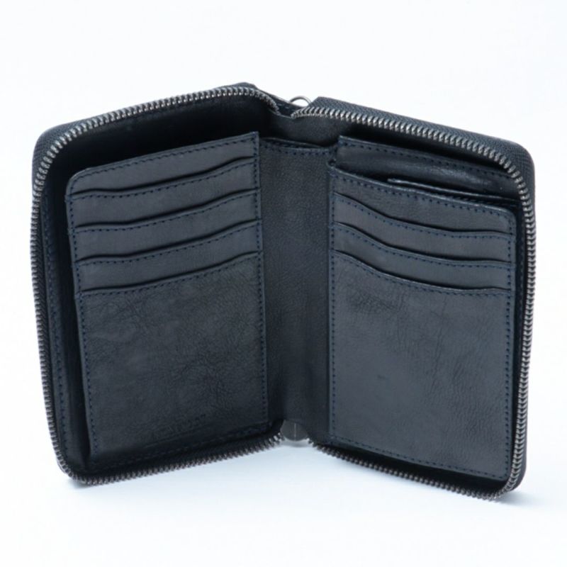 NOMADOI アラバマ ミドルラウンド折り財布 ブラック