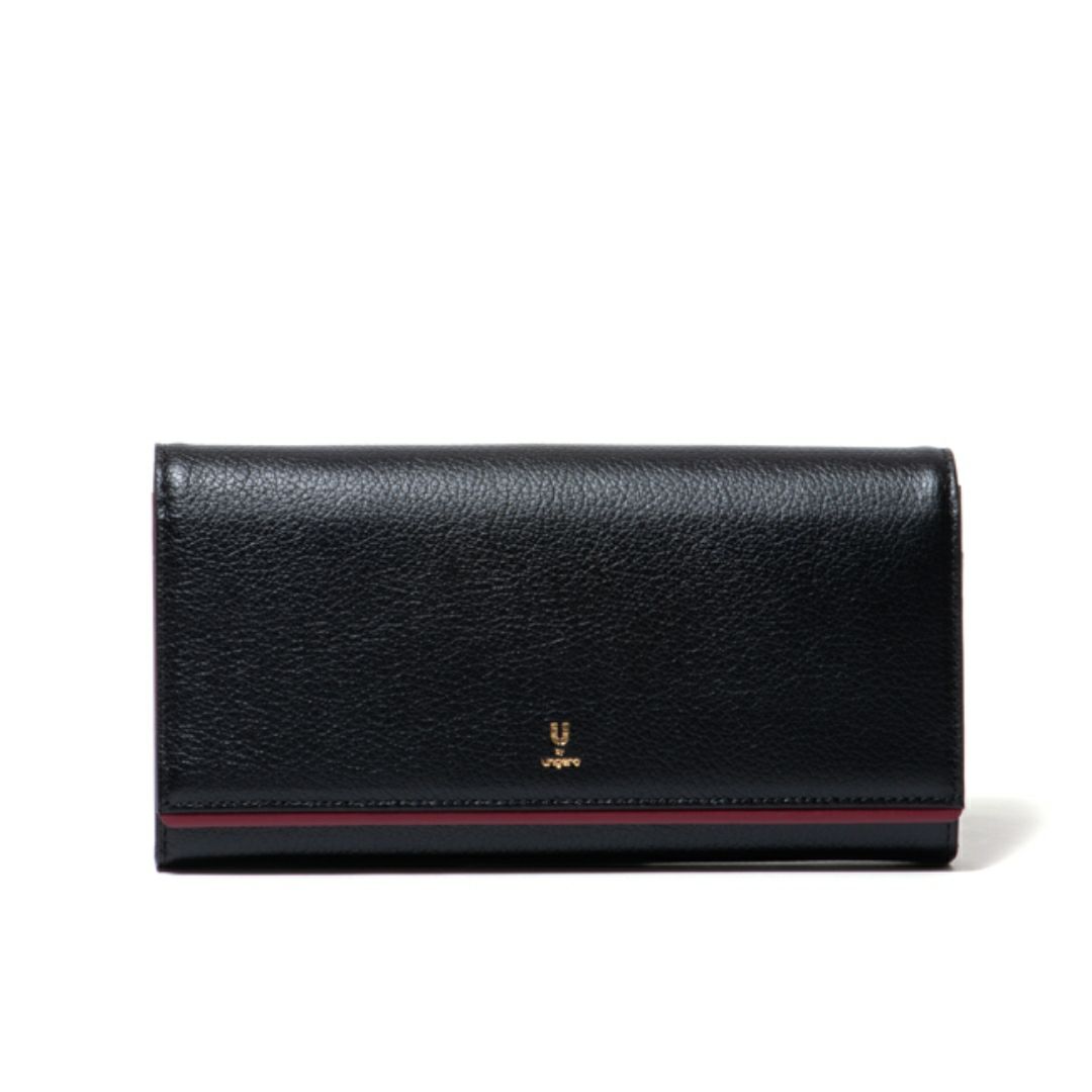  U by ungaro ソフィア ダブルファスナー長財布 ブラック
