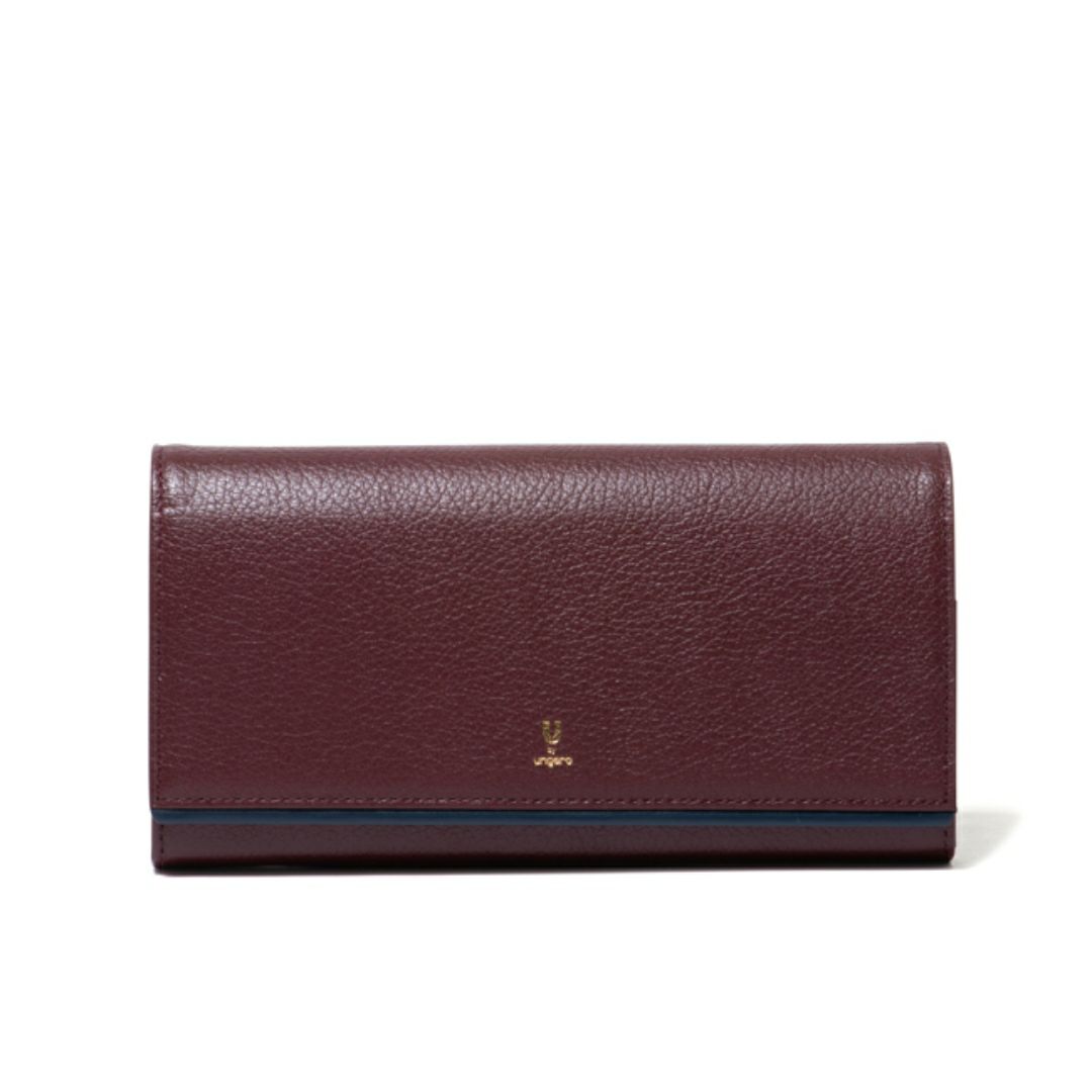  U by ungaro ソフィア ダブルファスナー長財布 ボルドー