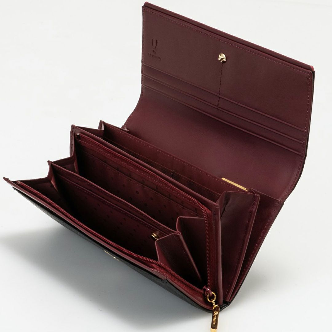  U by ungaro ソフィア ダブルファスナー長財布 ブラック