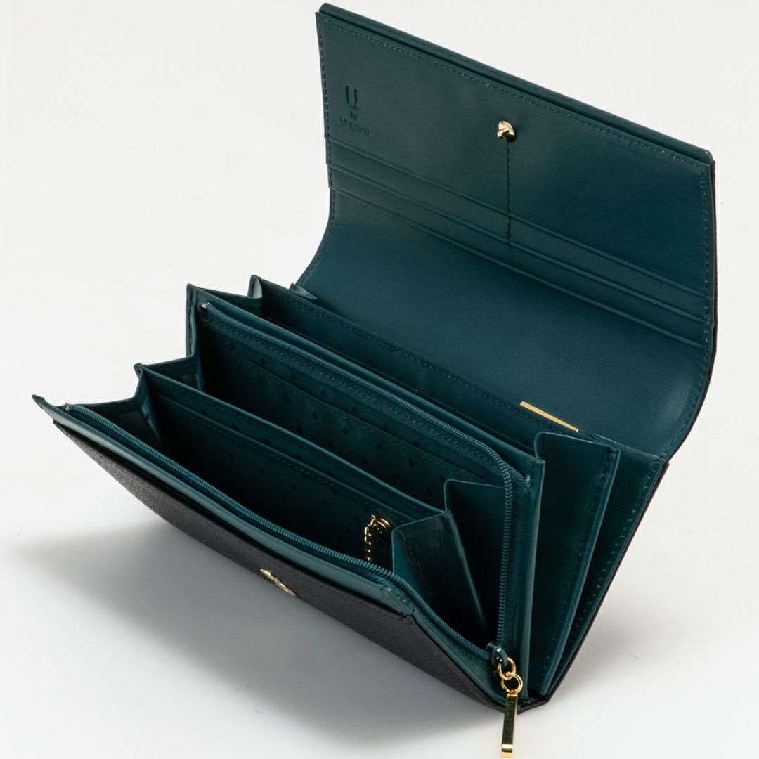  U by ungaro ソフィア ダブルファスナー長財布 ネイビー