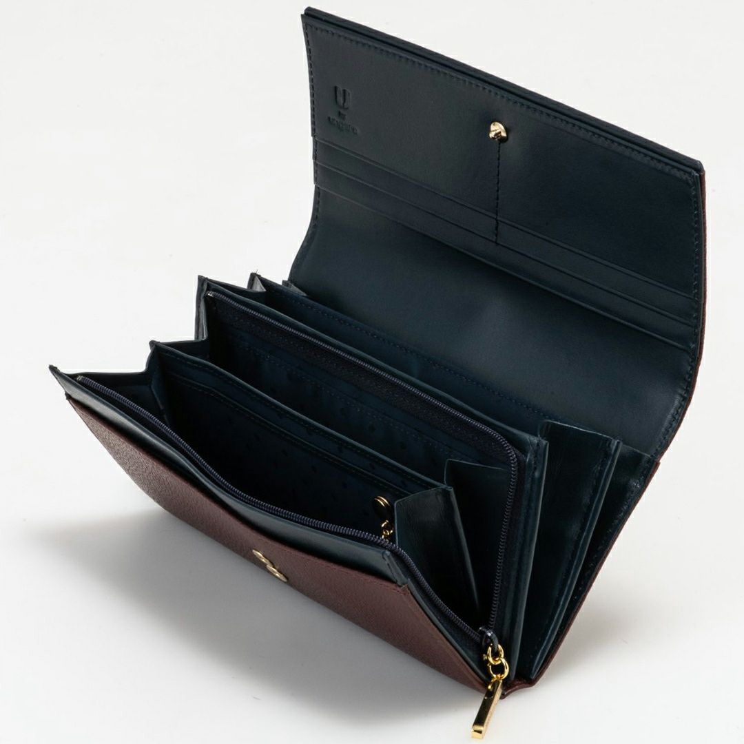  U by ungaro ソフィア ダブルファスナー長財布 ボルドー