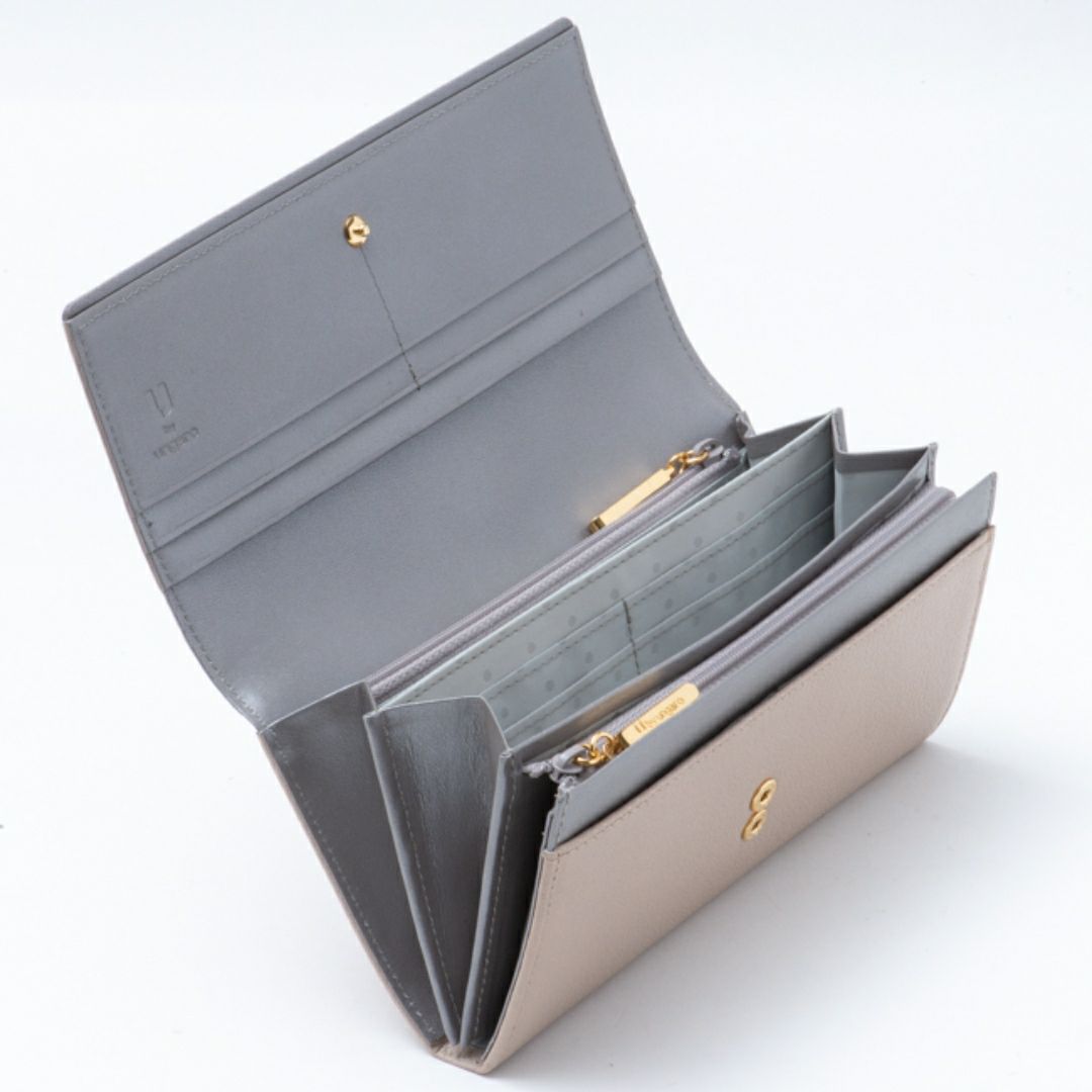  U by ungaro ソフィア ダブルファスナー長財布 アイボリー