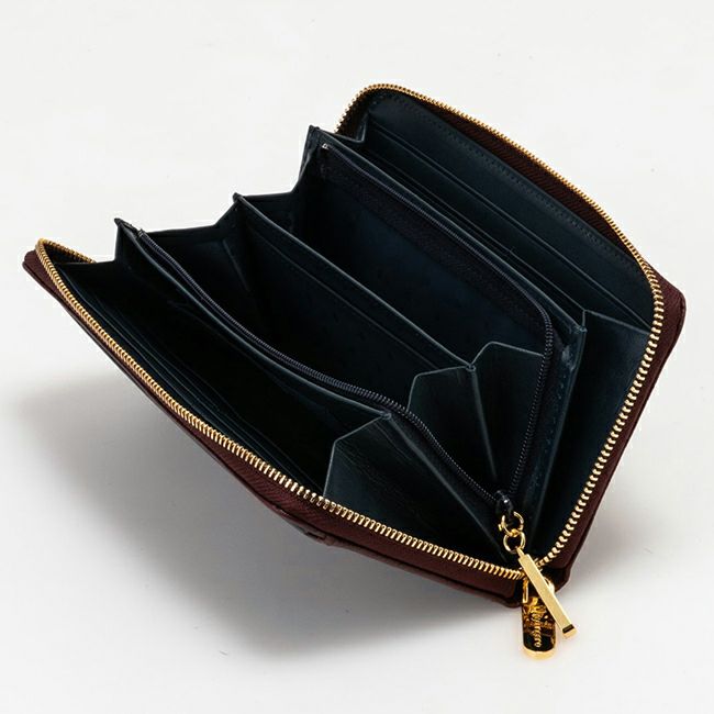  U by ungaro ソフィア ラウンドファスナー長財布 ボルドー