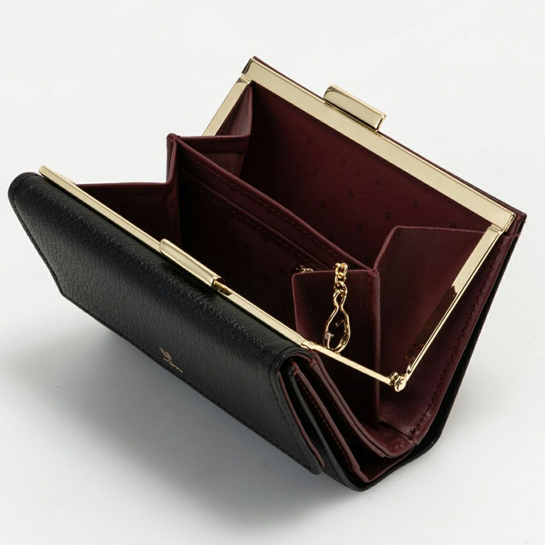  U by ungaro ソフィア 口金折り財布 ブラック