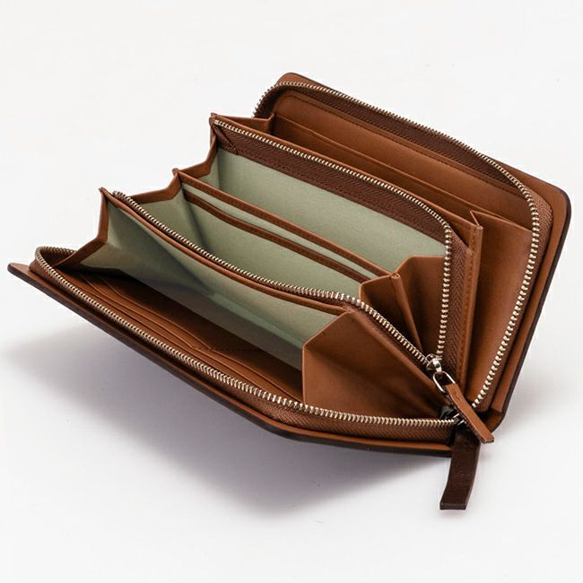 MARGARET HOWELL idea ベンジャミン ラウンドファスナー長財布 ダークブラウン