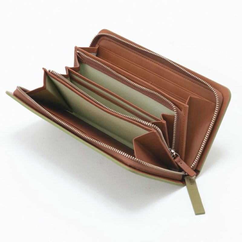 MARGARET HOWELL idea ベンジャミン ラウンドファスナー長財布 オリーブ