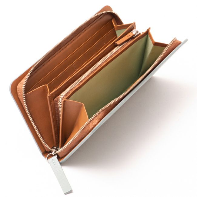 MARGARET HOWELL idea ベンジャミン ラウンドファスナー長財布 ブルー