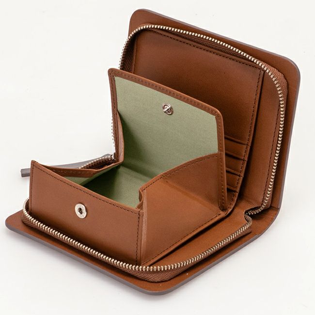 MARGARET HOWELL idea ベンジャミン ラウンドファスナー折り財布（A） グレー