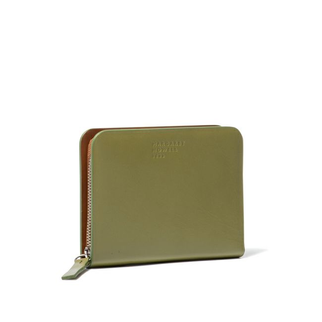 MARGARET HOWELL idea ベンジャミン ラウンドファスナー折り財布（A） オリーブ