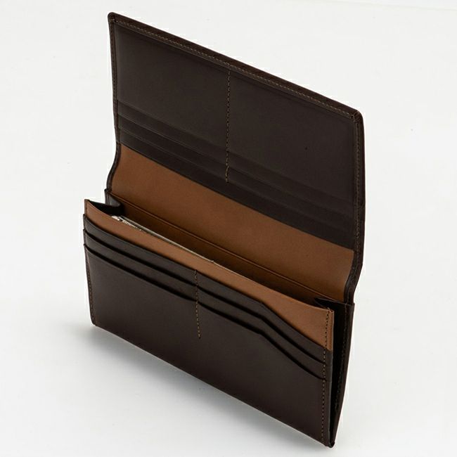 MARGARET HOWELL ideaエージングエフェクト 長財布 チョコ