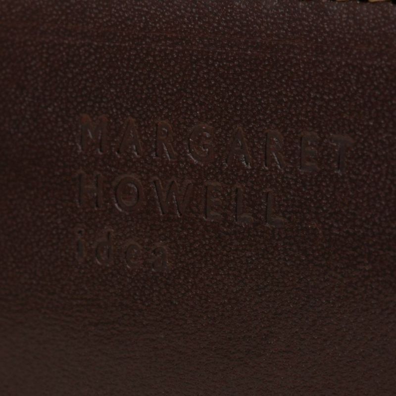 MARGARET HOWELL idea エージングエフェクト ラウンドファスナー長財布 チョコ