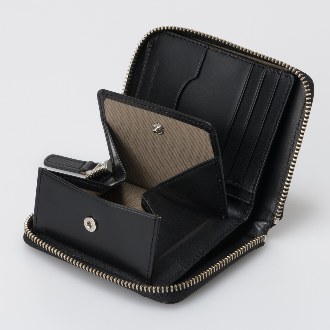 MARGARET HOWELL idea ナチュラルタンニング ラウンドファスナー縦型折り財布