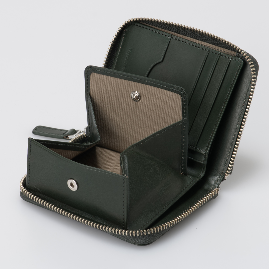 MARGARET HOWELL idea ナチュラルタンニング ラウンドファスナー縦型折り財布