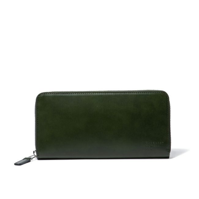 【新品】マーガレットハウエル✨ナチュラルタンニング ラウンド 長財布 グリーン MARGARET HOWELL idea ナチュラルタンニング ラウンドファスナー