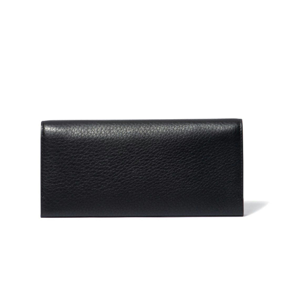 LANVIN COLLECTION DEER SKIN かぶせ型長財布 ブラック