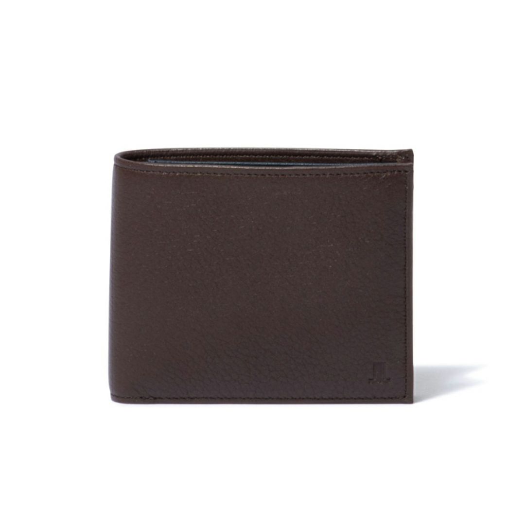 LANVIN COLLECTION DEER SKIN 小銭入れ付き二つ折り財布 チョコ