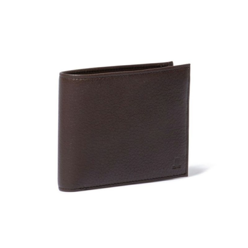 LANVIN COLLECTION DEER SKIN 小銭入れ付き二つ折り財布 チョコ